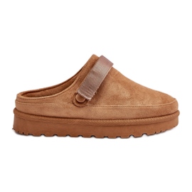 Tongs Fourrées Fourrées Pour Femme Sur Plateforme Camel Azida brun