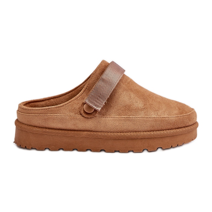 Tongs Fourrées Fourrées Pour Femme Sur Plateforme Camel Azida brun