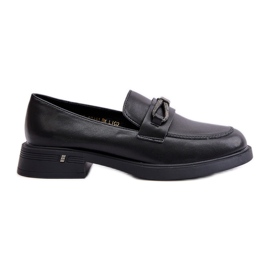 Mocassins Pour Femmes En Cuir Naturel Vinceza 62181 Noir