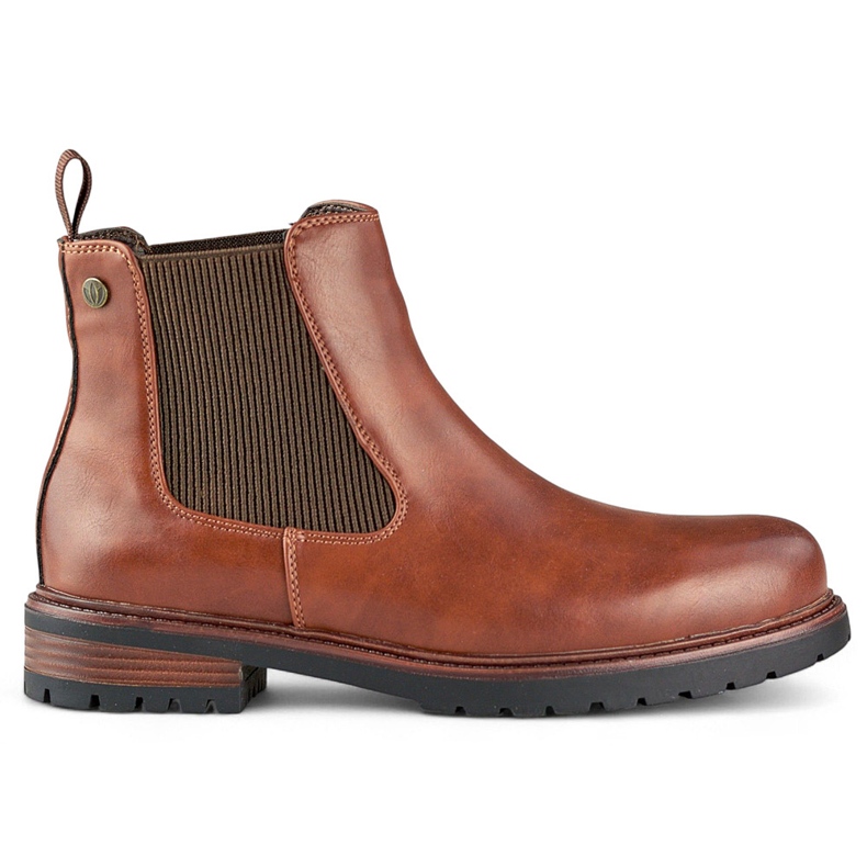 Bottines Chelsea marron pour femme à semelle plate, bottines marron brun