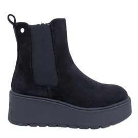 Bottines Chelsea à plateforme Ronda noires le noir