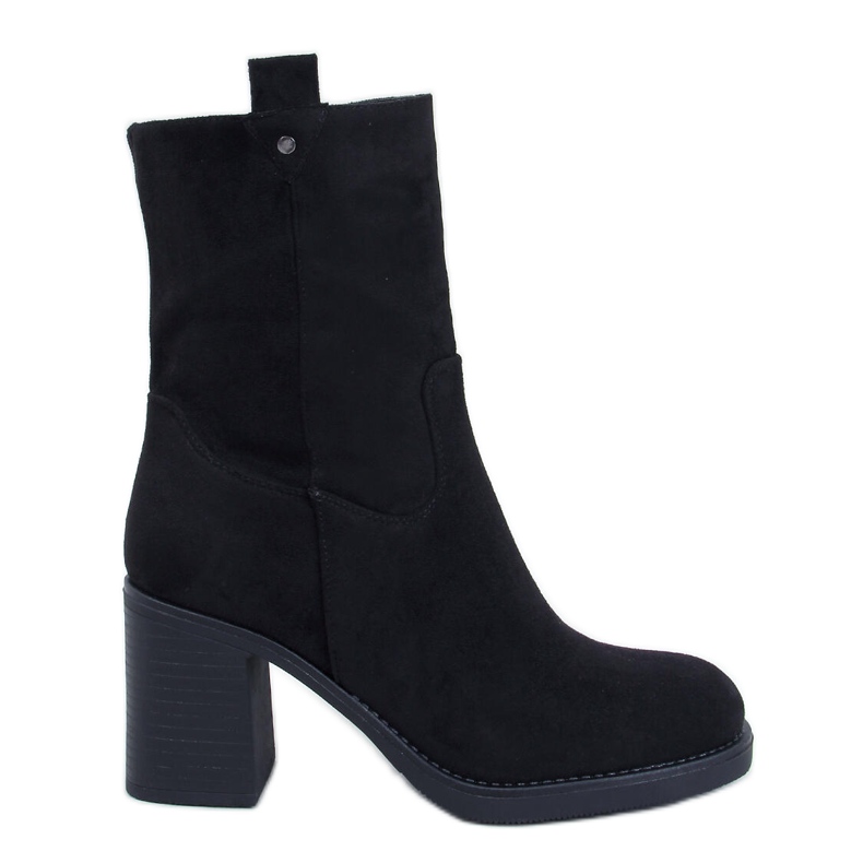 Salifi Bottines à talons larges noires le noir