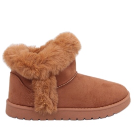 Bottines courtes Emus avec fourrure Sissoi Camel brun