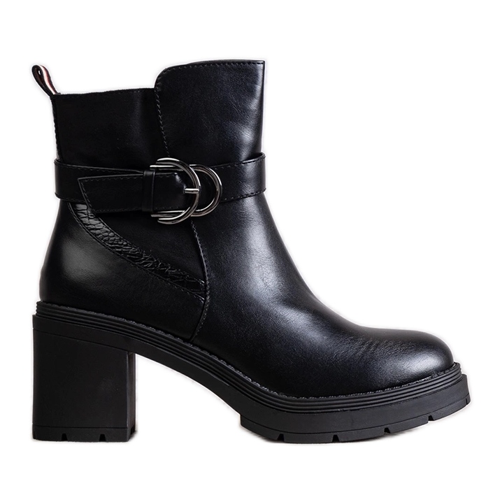 Bottines à talons hauts noires Mirka le noir