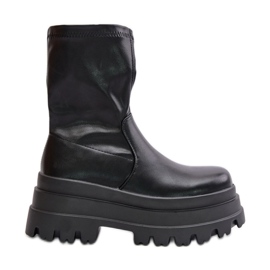 Bottines Florinara noires sur plateforme massive