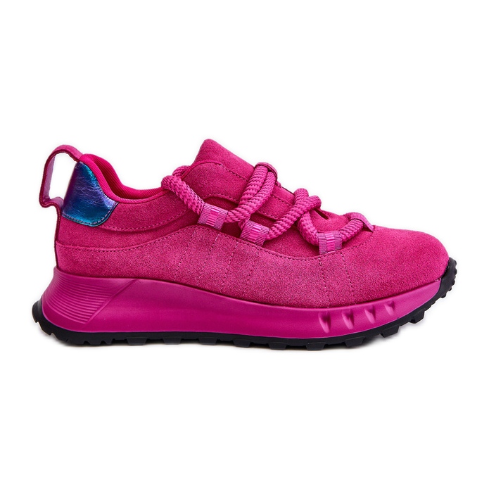 Baskets Femme En Daim À Laçage Épais Artiker 54C1461 Fuchsia rose