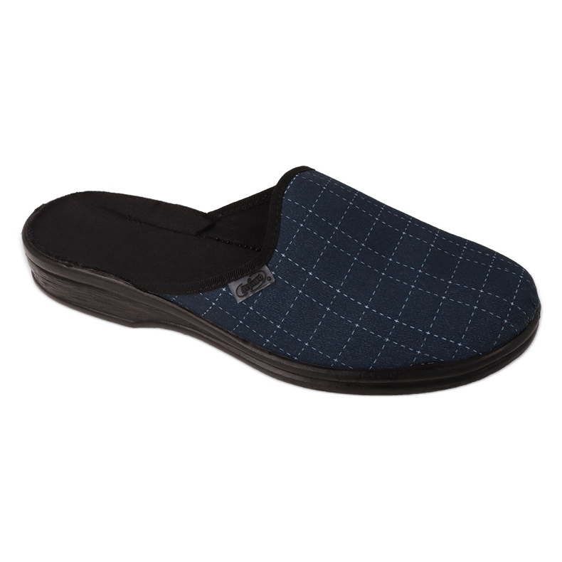Befado chaussons à carreaux homme 089M423 bleu marine