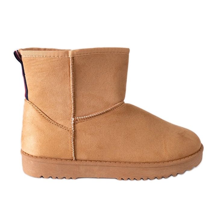Bottines de neige Emmie beiges à semelle plate