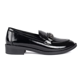 Goodin Mocassins femme noirs laqués