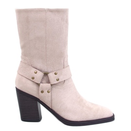 Hardin Santiags en daim beige