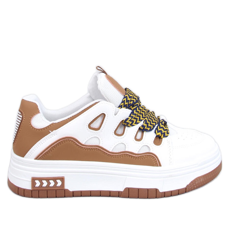 Baskets femme Allman Camel blanche