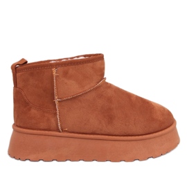 Rodmans Camel chaussures plates-formes courtes brun