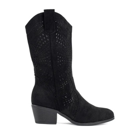 Seastar Santiags femme noires ajourées le noir