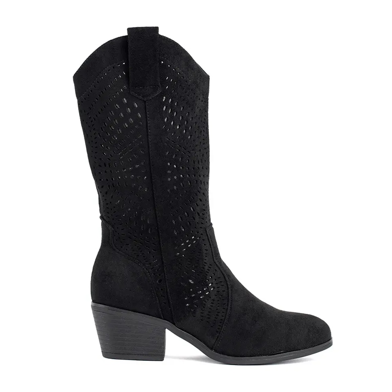 Seastar Santiags femme noires ajourées le noir