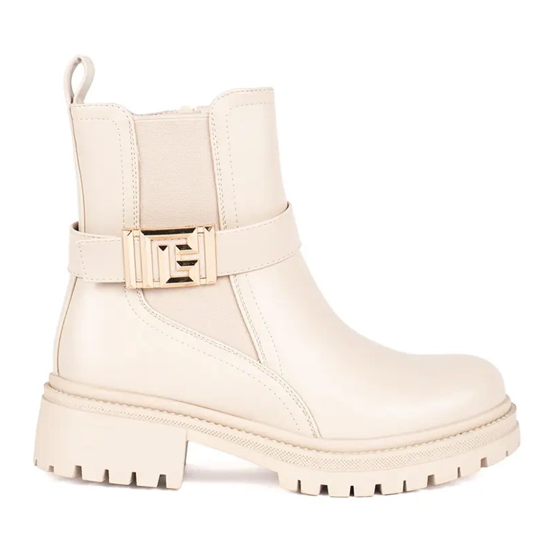 Seastar Bottines classiques crémeuses avec bride décorative beige
