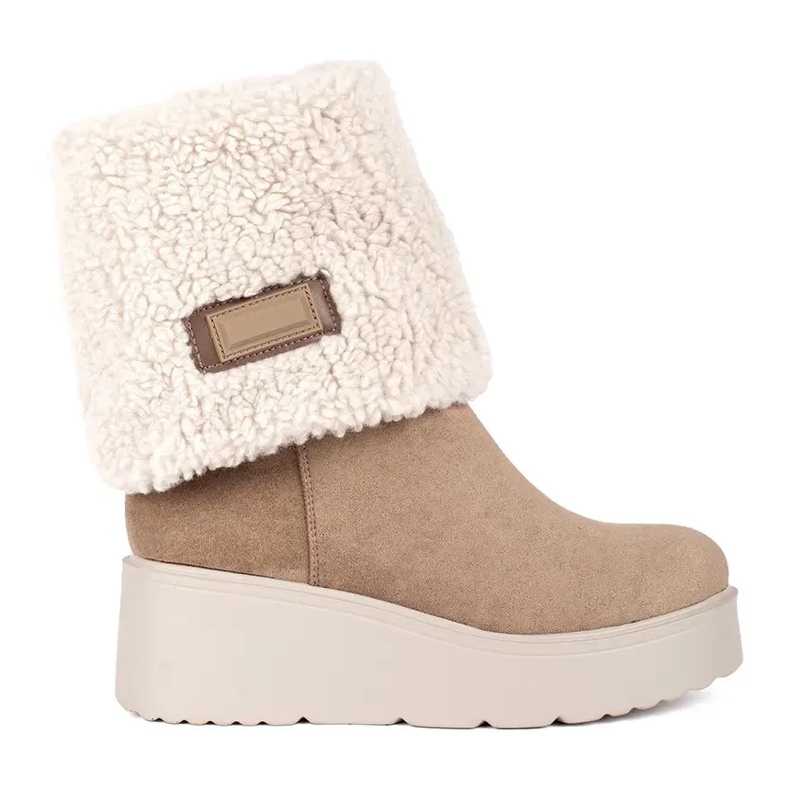 Seastar Bottines compensées isolées beige foncé pour femme