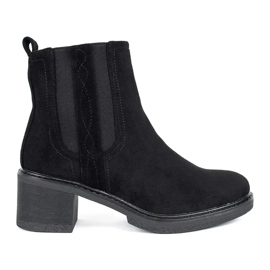 Seastar Bottes Jodhpur en daim noir sur le poteau le noir
