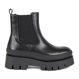 Seastar Bottines Chelsea noires pour femmes sur la plateforme le noir Seastar Bottines Chelsea noires pour femmes sur la plateforme le noir