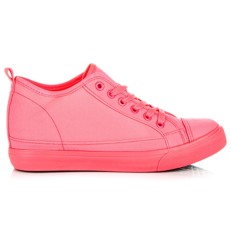 Mckeylor Baskets fluo à semelle compensée rose