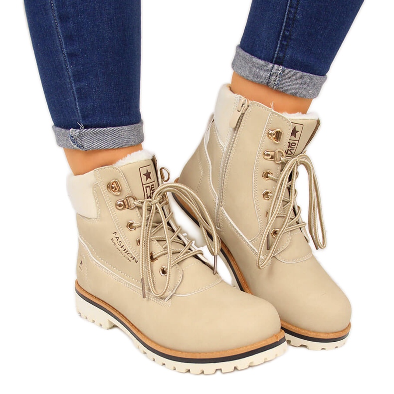 Bottes isolées pour femmes, beige NEWS