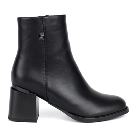 Goodin Bottines classiques noires pour femmes le noir