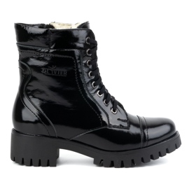 Olivier Bottines en cuir pour femme, isolées, 272BB, cuir verni noir