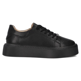 Filippo DP6119/24 Baskets en cuir Bk, noir le noir