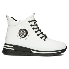 Filippo DBT4215/24 Wh bottes plateforme en cuir, blanc blanche