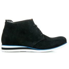 Vinceza Bottines en cuir noir