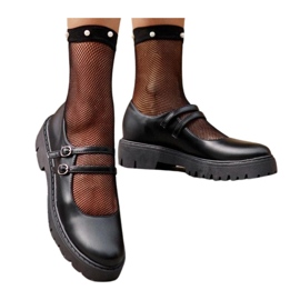 Chaussures à lanières pour femmes noires Rialuna