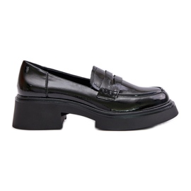 S.Barski Mocassins vernis Mocassins pour femmes D&amp;A JC42-62 Noir