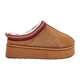 Bottes de neige à plateforme pour femmes isolées avec de la fourrure Camel Remenia brun