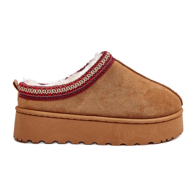 Bottes de neige à plateforme pour femmes isolées avec de la fourrure Camel Remenia brun