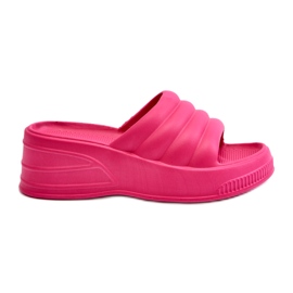 Tongs légères en mousse pour femme, compensées et plateforme, Fuchsia Tendrea rose