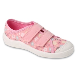 Baskets pour enfants de Befado avec velcro avec motifs 772y010 rose