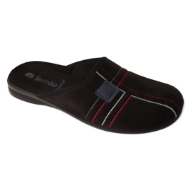 Inblu chaussons homme à motif géométrique 155M026 noir