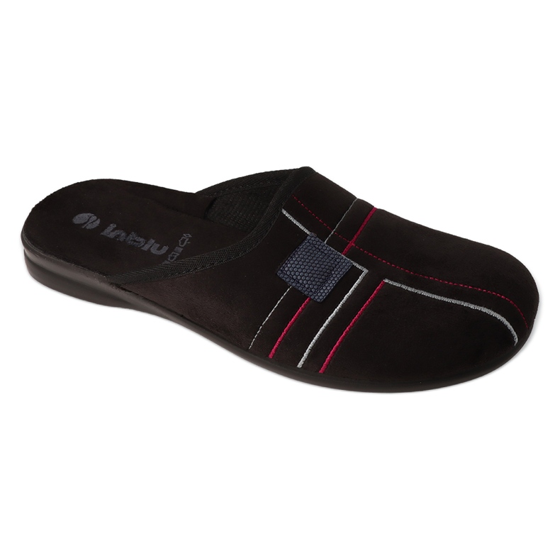 Inblu chaussons homme à motif géométrique 155M026 noir le noir Inblu chaussons homme à motif géométrique 155M026 noir le noir