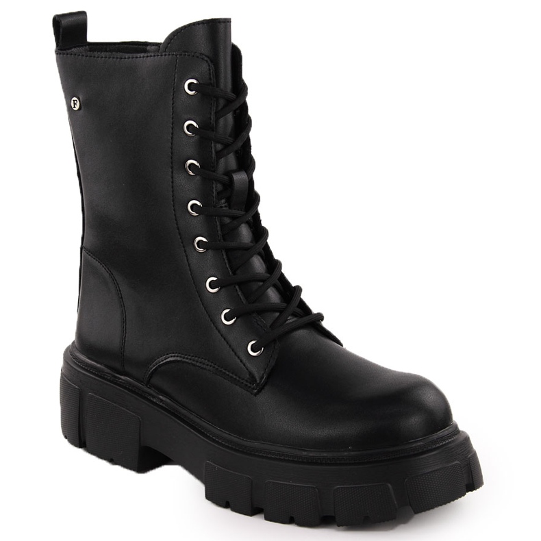 Bottes de travail pour femme en cuir noir Filippo DBT4759 le noir