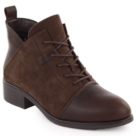 M. DASZYŃSKI Bottines isolées en daim marron pour femmes M.Daszyński MR2458-7 brun