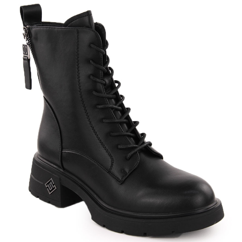 Bottes de travail en cuir pour femmes, noires, Vinceza 66683 le noir