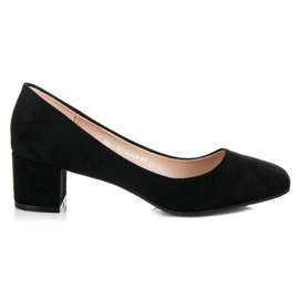 Weide Chaussures plates en daim le noir