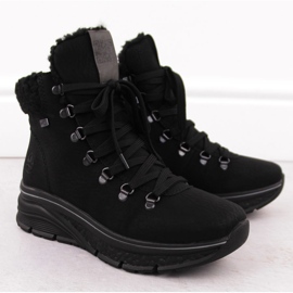 Bottes isolées imperméables pour femmes, noir Rieker 48034-00