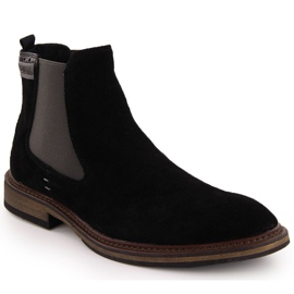 Bottines Chelsea homme en cuir noir Big Star OO174154