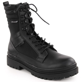 Boots noires homme en cuir imperméable Big Star OO174164