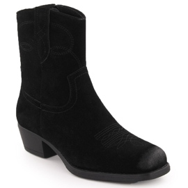Santiags femme en cuir, noir Sergio Leone BT284-S