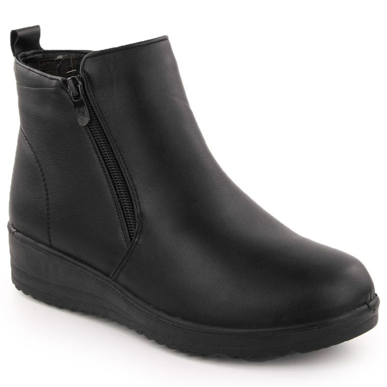 Bottines noires surélevées et confortables pour femmes Filo Donna Z24-37 le noir