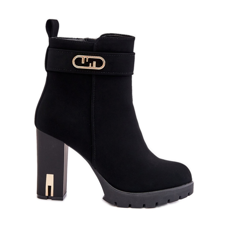 Bottines isolées pour femmes avec fermeture éclair, Noir Narielis le noir