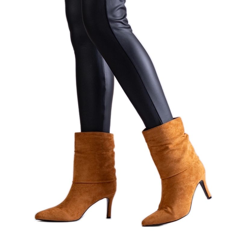 Bottines à talons hauts Bileis marron beige Bottines à talons hauts Bileis marron beige