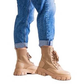 Bottines beiges à tige flexible de Zogba