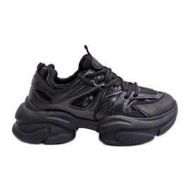 Baskets Femme Sur Semelle Massive, Noir Amoserna